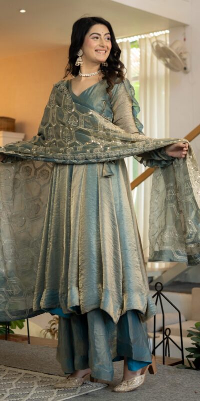 ND 5077 Teal in Color Fendy Silk Designer Work Salwar Suit . Introductory Price ₹2649. Delivery 4-6 Working Days. Shop now. | Jump Suits, Salwar suit, Casual Suits, Creative suits, Designer Suits, Palazzo Suits, Party Wear Suits, Patiala Suits, Straight Suits