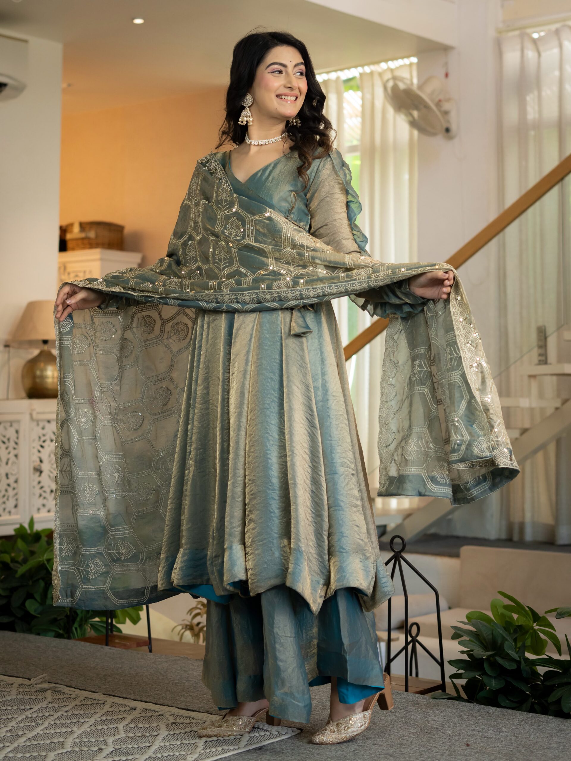 ND 5077 Teal in Color Fendy Silk Designer Work Salwar Suit . Introductory Price ₹2649. Delivery 4-6 Working Days. Shop now. | Jump Suits, Salwar suit, Casual Suits, Creative suits, Designer Suits, Palazzo Suits, Party Wear Suits, Patiala Suits, Straight Suits