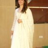 Super White Georgette Sequence Work Gown