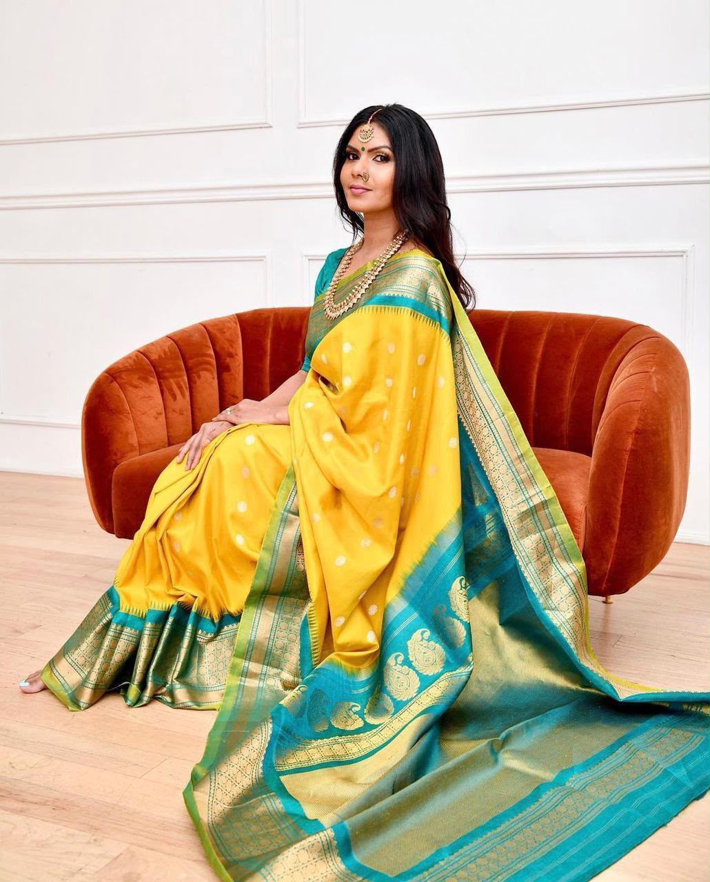 KP 3093 Yellow Soft Lichi Silk Saree Perfect for Wedding, Party, Mehendi, Ganesh Chaturthi, Raksha Bandhan – . Introductory Price ₹1649. Delivery 4-6 | Sarees, Bollywood Sarees, Creative Sarees, Designer Sarees, Embroidered Sarees, Ethnic Saree, Modern Digital sarees, Party Wear Sarees