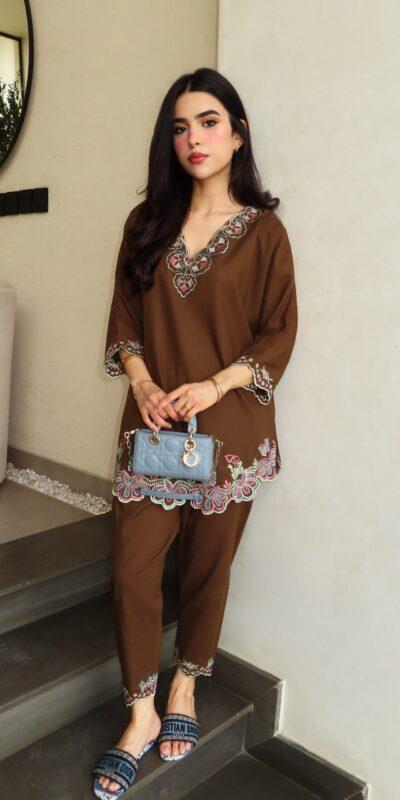 BE 511 Brown colour Trendy Brown French Crape Embroidery Work Kurti Get it for ₹1999. Delivery 4-6 Working Days. Shop now. | Kurti, Bollywood Kurti, Creative Kurtis, Designer Kurti, Party Wear Kurti, Selfie Kurti