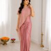 Trendy Peach Crepe Silk Embroidery Work Dhoti Suit