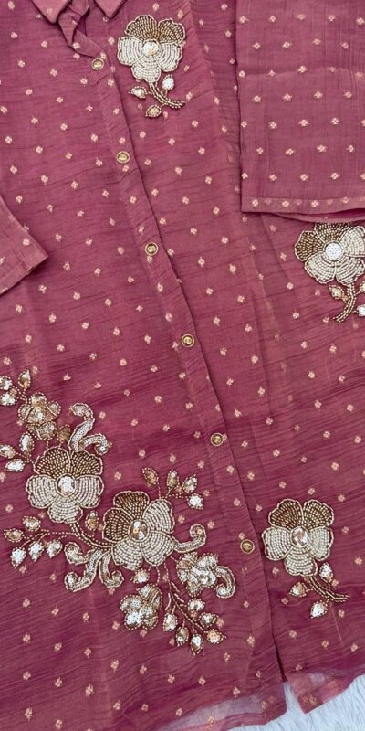 DIVA 170 Pink Colour | Brown Salsa Silk Kurti with Hand Work. Get it for ₹2399. Delivery 4-6 Working Days. Online Shop now. | Kurti, Bollywood Kurti, Creative Kurtis, Designer Kurti, Party Wear Kurti, Selfie Kurti