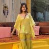 ST 205 Yellow Faux Georgette Salwar Suit with Embroidery Work. Available at ₹2199 only. Delivery 4-6 Working Days. Shop now. | Jump Suits, Salwar suit, Casual Suits, Creative suits, Designer Suits, Palazzo Suits, Party Wear Suits, Patiala Suits, Straight Suits