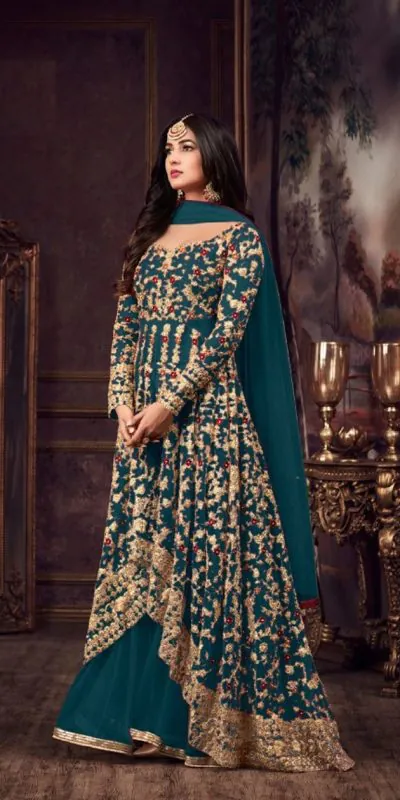 maisha-womens-wear-peacock-blue-color-heavy-net-embroidered-stone-work-sharara-suit
