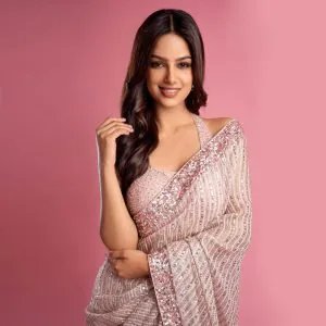 harnaaz-sandhu-in-light-pink-color-party-wear-work-saree