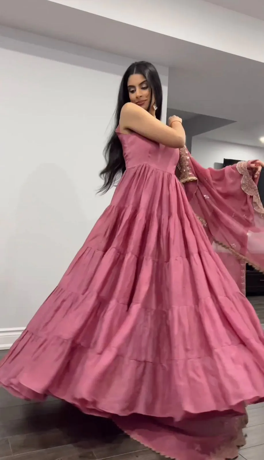 ZSR 5547 Pink Color Gown : Fox Georgette Work : Embroidery Sequence Work Inner : Micro Cotton Traditional Wear, Wedding, Festive, Events. @2599/- | Gowns, Bollywood Gowns, Creative Gowns, Designer Gowns, Embroidered Gowns, Party Wear Gowns