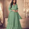 FC:-122 Green color heavy Georgette with Embroidery And Santoon Work Classic Designer Suit Wedding,Party,Festive@2399/- Only | Anarkali Suits, Bollywood Anarkali, Creative-Anarkali, Designer Anarkali, Embroidered Anarkali, Party Wear Anarkali