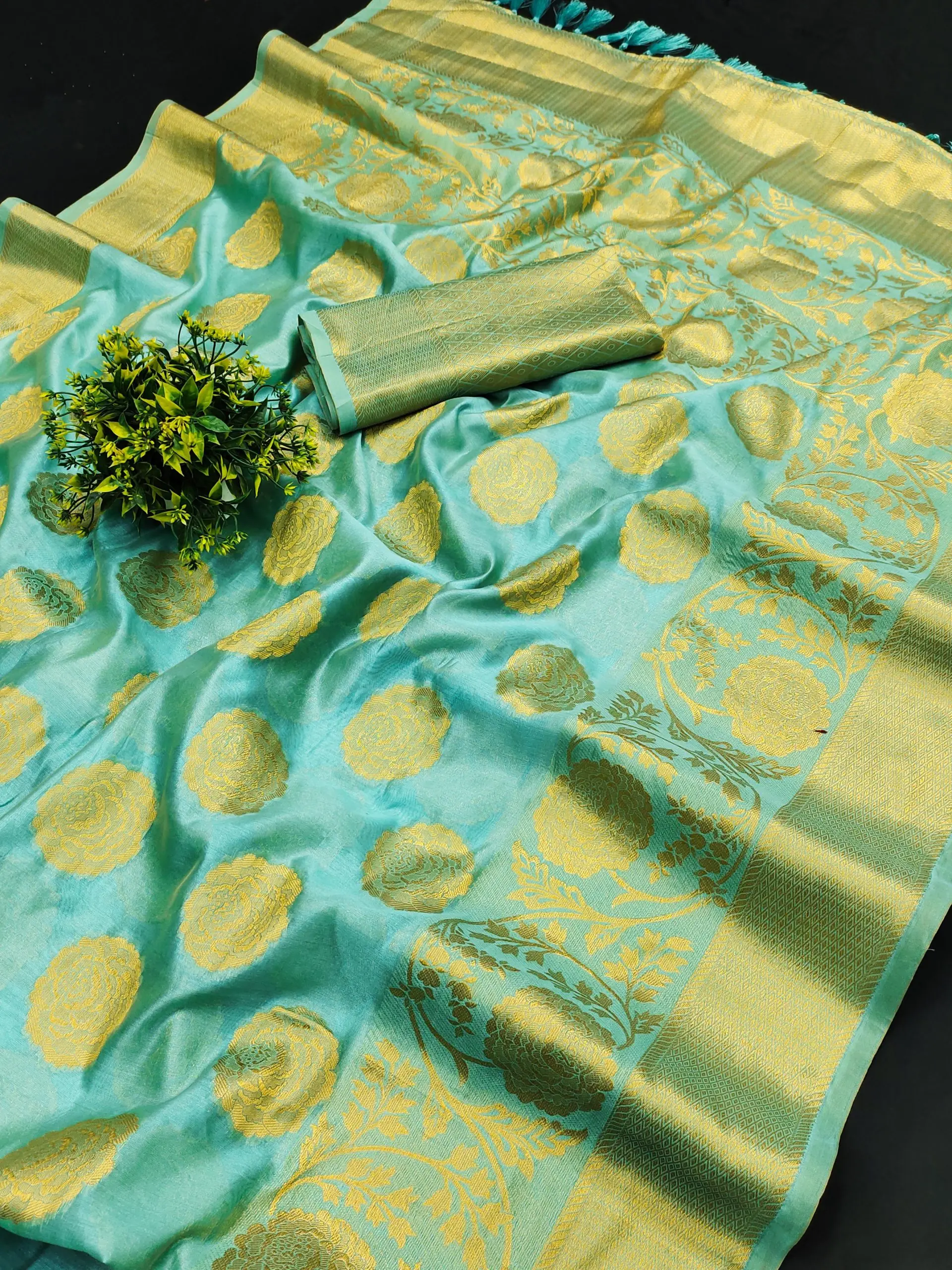 MB™3225 Firozi Color Pure Organza Gold Zari Weaving Silk Saree Casual, Wedding, Party Wear, Festival, Events Etc. Expected Delivery 4-6 Working Days @1499/- | Sarees, Bollywood Sarees, Creative Sarees, Designer Sarees, Embroidered Sarees, Ethnic Saree, Modern Digital sarees, Party Wear Sarees