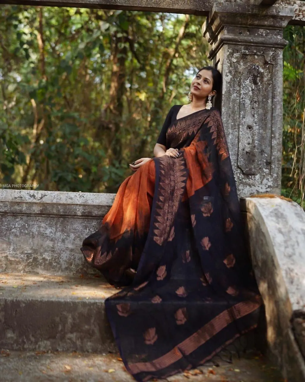 KP 5053 Black & Orange Color Soft Lilan Slab Weaving Work Saree Casual, Party Wear, Wedding, Events Etc. Expected Delivery 4-6 Working Days @1499/- | Sarees, Bollywood Sarees, Creative Sarees, Designer Sarees, Embroidered Sarees, Ethnic Saree, Modern Digital sarees, Party Wear Sarees