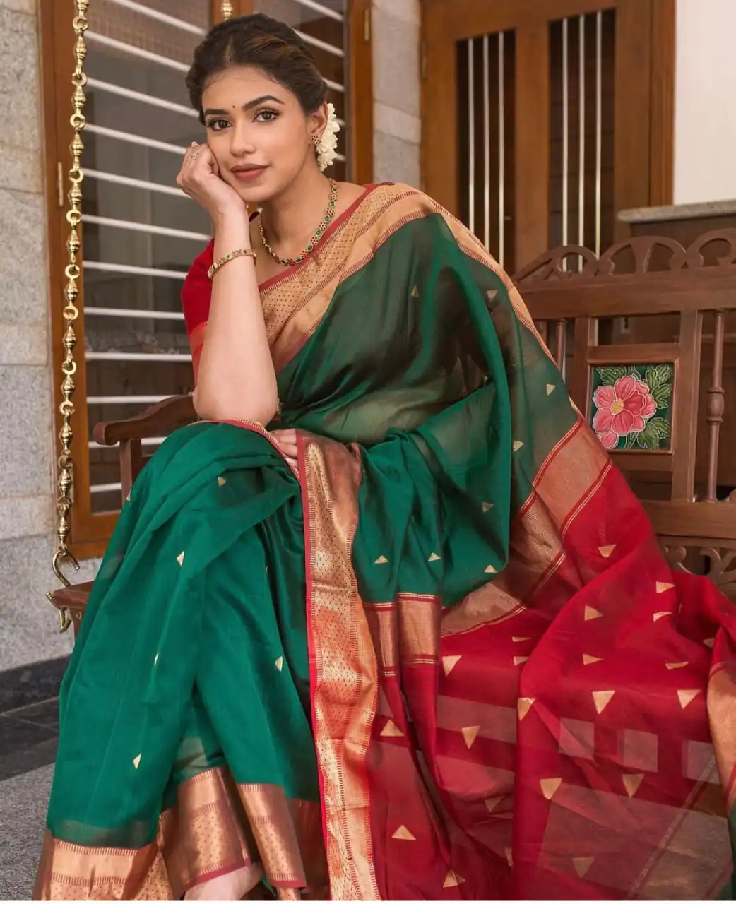 DDF Triveni Green  Color Banarasi Soft Silk Ordinary Design Saree Casual, Party Wear, Wedding, Events, Etc. Expected Delivery 4-6 Working Days 1499/- | Sarees, Bollywood Sarees, Creative Sarees, Designer Sarees, Embroidered Sarees, Ethnic Saree, Modern Digital sarees, Party Wear Sarees