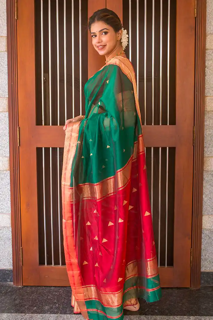 DDF Triveni Green  Color Banarasi Soft Silk Ordinary Design Saree Casual, Party Wear, Wedding, Events, Etc. Expected Delivery 4-6 Working Days 1499/- | Sarees, Bollywood Sarees, Creative Sarees, Designer Sarees, Embroidered Sarees, Ethnic Saree, Modern Digital sarees, Party Wear Sarees