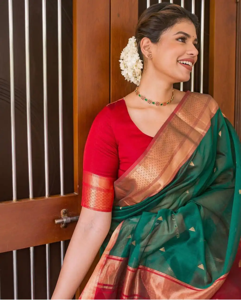 DDF Triveni Green  Color Banarasi Soft Silk Ordinary Design Saree Casual, Party Wear, Wedding, Events, Etc. Expected Delivery 4-6 Working Days 1499/- | Sarees, Bollywood Sarees, Creative Sarees, Designer Sarees, Embroidered Sarees, Ethnic Saree, Modern Digital sarees, Party Wear Sarees