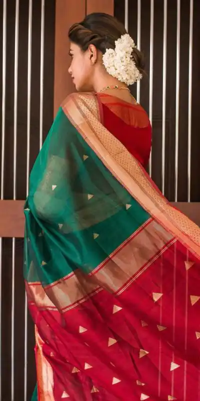 DDF Triveni Green Color Banarasi Soft Silk Ordinary Design Saree Casual, Party Wear, Wedding, Events, Etc. Expected Delivery 4-6 Working Days 1499/- | Sarees, Bollywood Sarees, Creative Sarees, Designer Sarees, Embroidered Sarees, Ethnic Saree, Modern Digital sarees, Party Wear Sarees