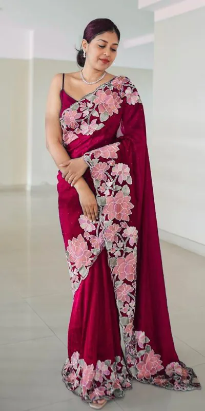 VVT 508 Red Color Heavy Rangoli with Multi embroidery Saree Casual, Party Wear, Wedding, Events, Etc. Expected Delivery 4-6 Working Days 1999/- | Sarees, Bollywood Sarees, Creative Sarees, Designer Sarees, Embroidered Sarees, Ethnic Saree, Modern Digital sarees, Party Wear Sarees