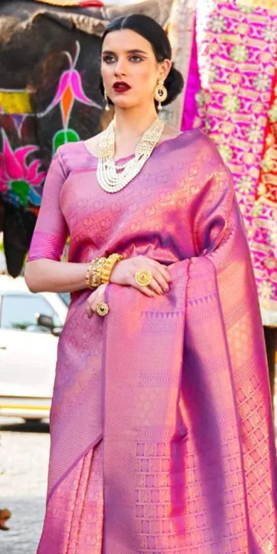 KP 5054  Pink Color Soft Lichi Silk Jacquard Rich Pallu Saree Casual, Party Wear, Wedding, Events Etc. Expected Delivery 4-6 Working Days @1349/- | Sarees, Bollywood Sarees, Creative Sarees, Designer Sarees, Embroidered Sarees, Ethnic Saree, Modern Digital sarees, Party Wear Sarees