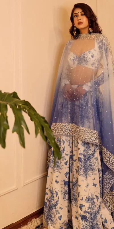 KT 273 White  Color Georgette Fancy Digital Print Work Lehenga Choli Casual, Party Wear, Wedding Expected Delivery 4-6 Working Days@1949/- | Lehenga, Bollywood Lehenga, Creative Lehenga, Designer Lehenga, Embroidered Lehenga, Party Wear Lehenga