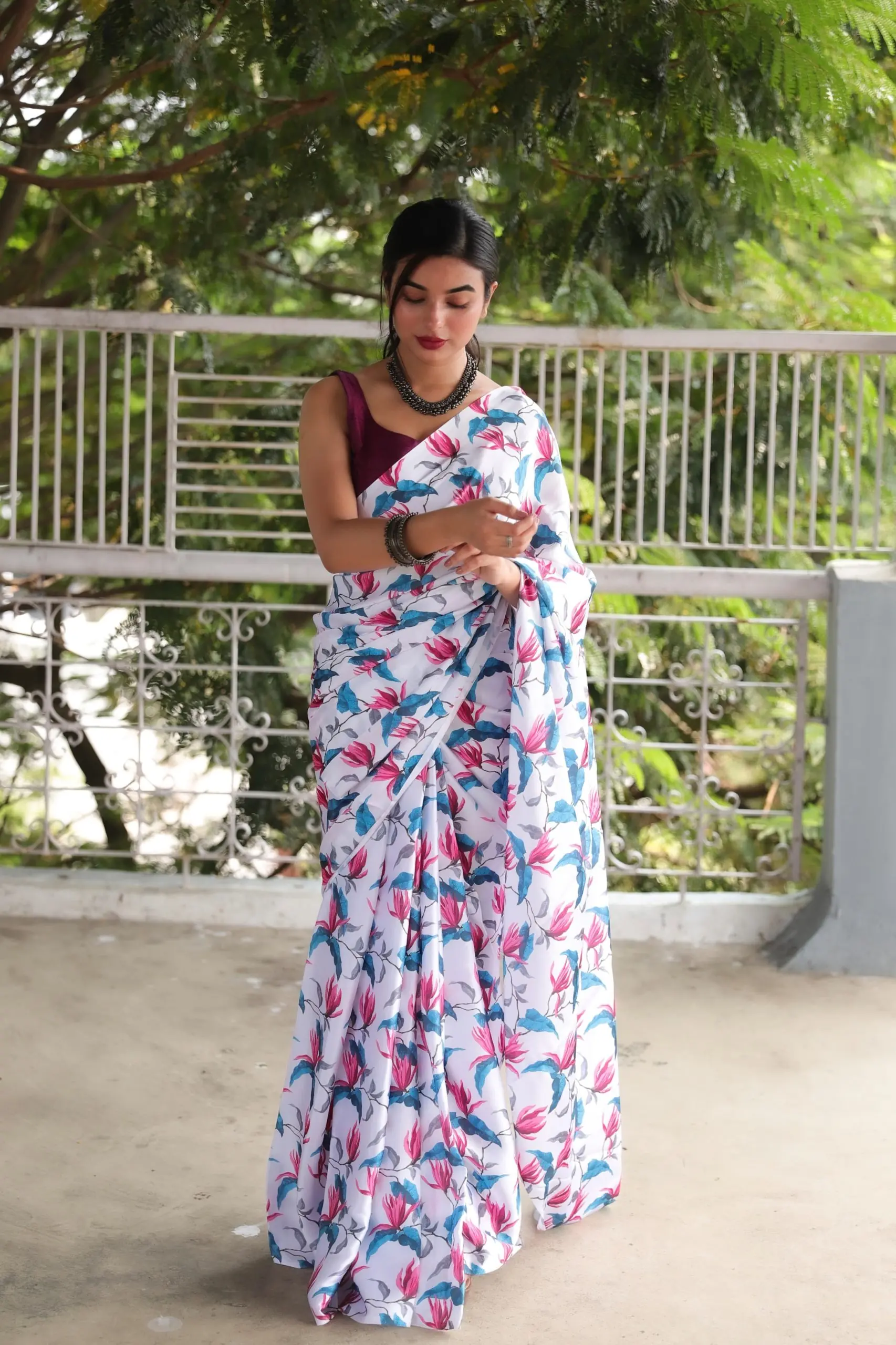 Veechis 105 White Heavy Devsena Soft Silk Saree Digital Print Saree Casual, Party , Festive, Events Etc. Expected Delivery 4-6 Working Days @1499/- | Sarees, Bollywood Sarees, Creative Sarees, Designer Sarees, Embroidered Sarees, Modern Digital sarees, Party Wear Sarees