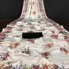 White Soft Silk Saree Digital Print Saree