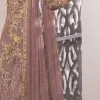 Magenta Net Embroidery Diamond Work Sharara Suit