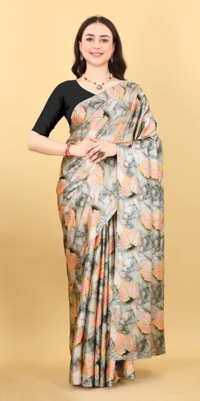 Veechis 107 Grey Color Heavy Devsena Soft Silk Beautiful Digital Printed Saree Casual, Party Festive, Events Etc. Expected Delivery 4-6 Working Days @1499/ | Sarees, Bollywood Sarees, Creative Sarees, Designer Sarees, Embroidered Sarees, Modern Digital sarees, Party Wear Sarees