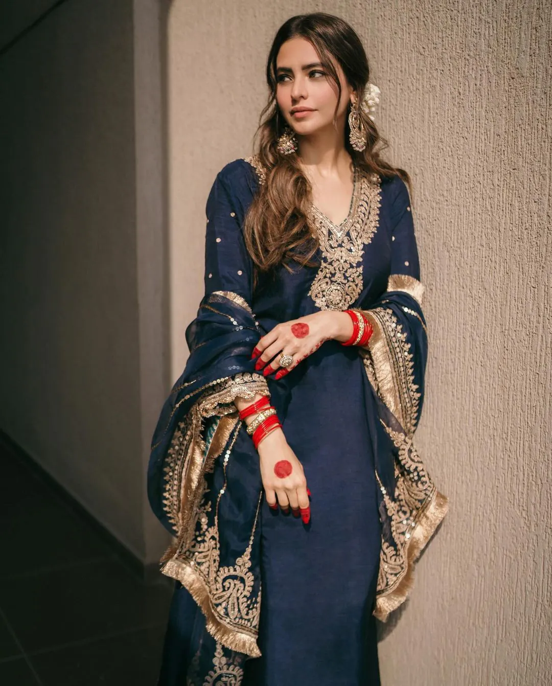 SRK 5153 Navy Blue Color Pure Chinnon Silk Embroidery Sequence Salwar Suit Wedding, Party, Festive, Events Expected Delivery 4-6 Working Days @ 1899/- | Jump Suits, Salwar suit, Casual Suits, Creative suits, Designer Suits, Palazzo Suits, Party Wear Suits, Patiala Suits, Straight Suits