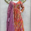 Pink Faux Georgette Digital Print Salwar Suit