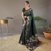 Green Soft Silk Ordinary Design Saree