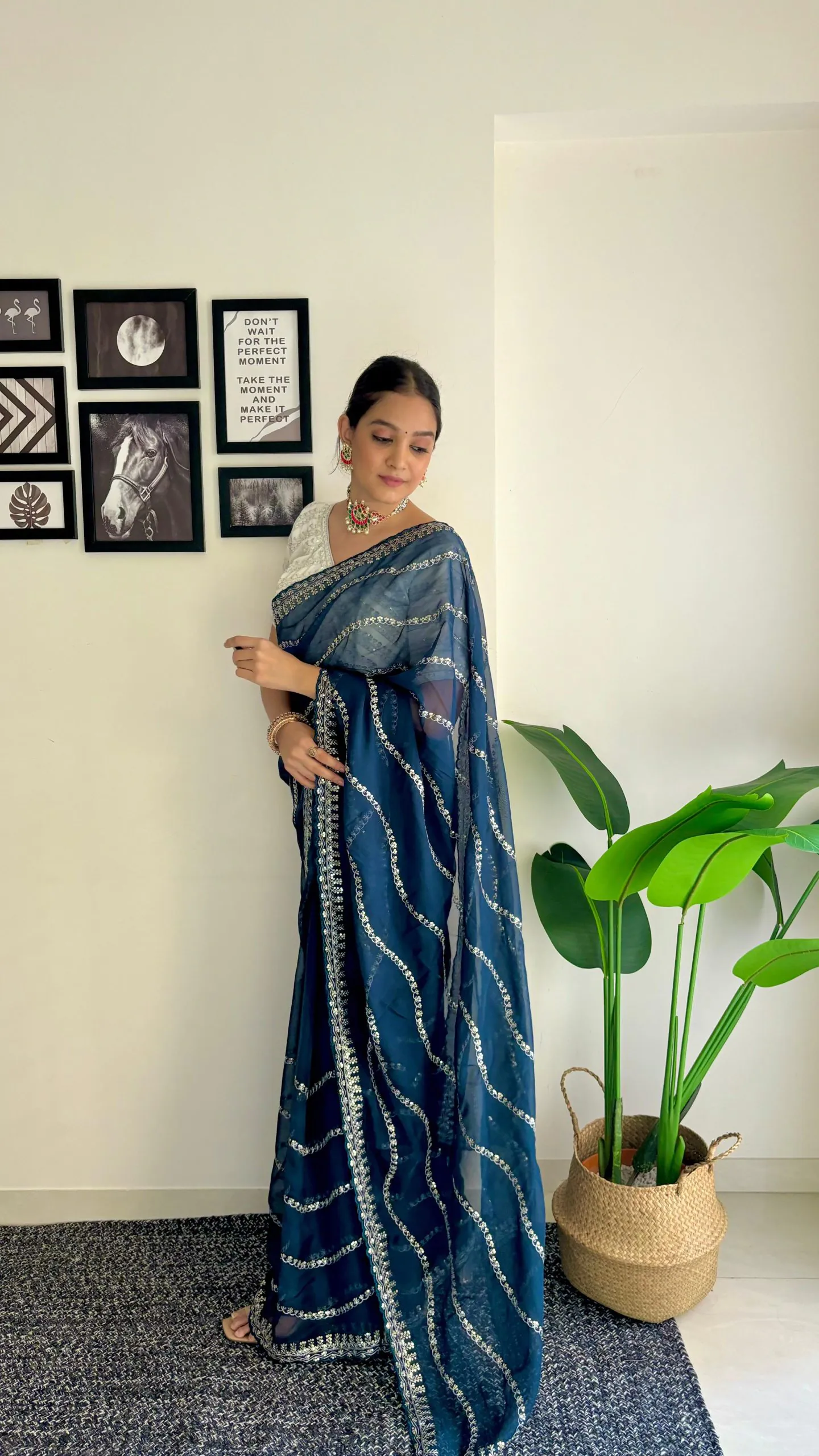 AC BROWNIE Blue Color Soft Organza Zari With Sequence Saree Blouse :Heavy Velvet   Casual, Wedding, Festive, Events Expected Delivery 4-6 Working Days @1999 | Sarees, Bollywood Sarees, Creative Sarees, Designer Sarees, Embroidered Sarees, Ethnic Saree, Modern Digital sarees, Party Wear Sarees
