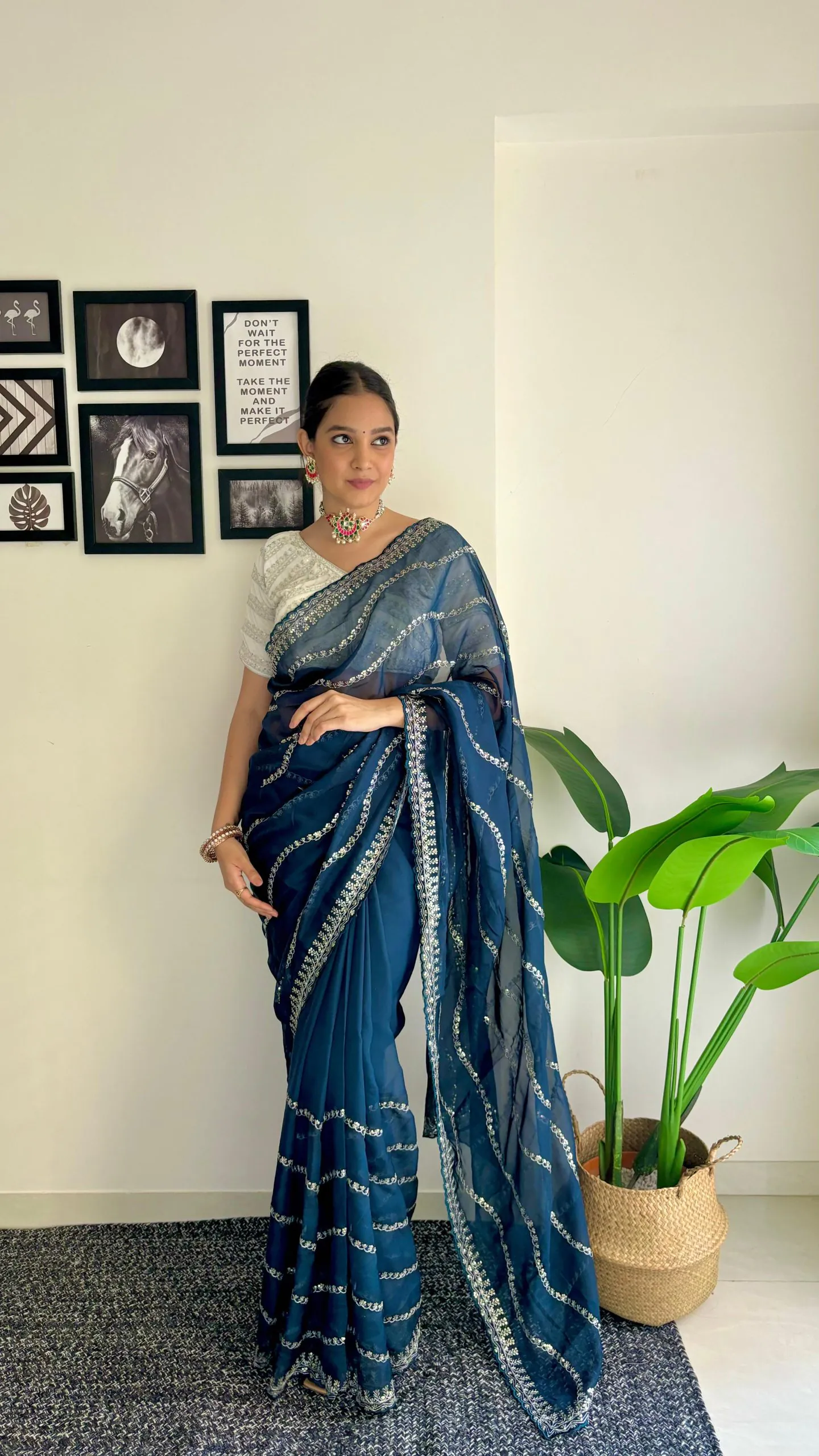AC BROWNIE Blue Color Soft Organza Zari With Sequence Saree Blouse :Heavy Velvet   Casual, Wedding, Festive, Events Expected Delivery 4-6 Working Days @1999 | Sarees, Bollywood Sarees, Creative Sarees, Designer Sarees, Embroidered Sarees, Ethnic Saree, Modern Digital sarees, Party Wear Sarees