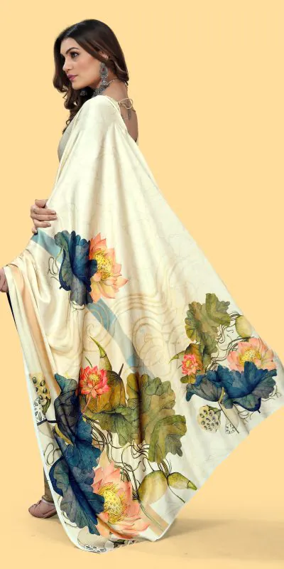 Veechis 108 Light Yellow Heavy Devsena Soft Silk Beautiful Digital Printed Saree Casual, Party Festive, Events. Expected Delivery 4-6 Working Days @1599 | Sarees, Bollywood Sarees, Creative Sarees, Designer Sarees, Embroidered Sarees, Modern Digital sarees, Party Wear Sarees