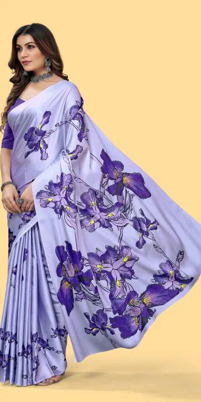 Veechis 108 Violet Color Heavy Devsena Soft Silk Beautiful Digital Printed Saree Casual, Party Festive, Events. Expected Delivery 4-6 Working Days @1599 | Sarees, Bollywood Sarees, Creative Sarees, Designer Sarees, Embroidered Sarees, Modern Digital sarees, Party Wear Sarees