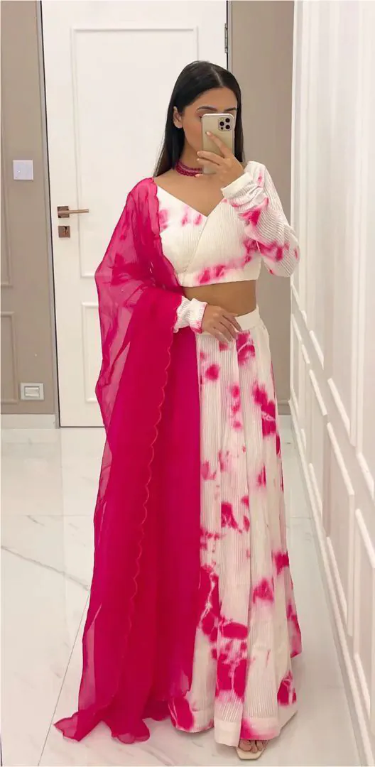 RC 232 Off White Color Heavy Georgette Print Embroidery Sequins Lehenga Choli Casual, Party Wedding, Festive, Events Etc. Delivery  4-6 Working Days 1899 /- | Lehenga, Bollywood Lehenga, Creative Lehenga, Designer Lehenga, Embroidered Lehenga, Party Wear Lehenga