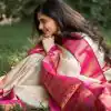 Cream Soft Silk Cloth Pallu Saree
