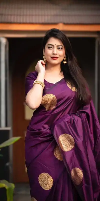 KP 5062 Dark Purple Color Soft Lichi Silk Jacquard On All Over Saree Casual, Party Wear, Wedding, Events Etc. Expected Delivery 4-6 Working Days @1299/- | Sarees, Bollywood Sarees, Creative Sarees, Designer Sarees, Embroidered Sarees, Ethnic Saree, Modern Digital sarees, Party Wear Sarees