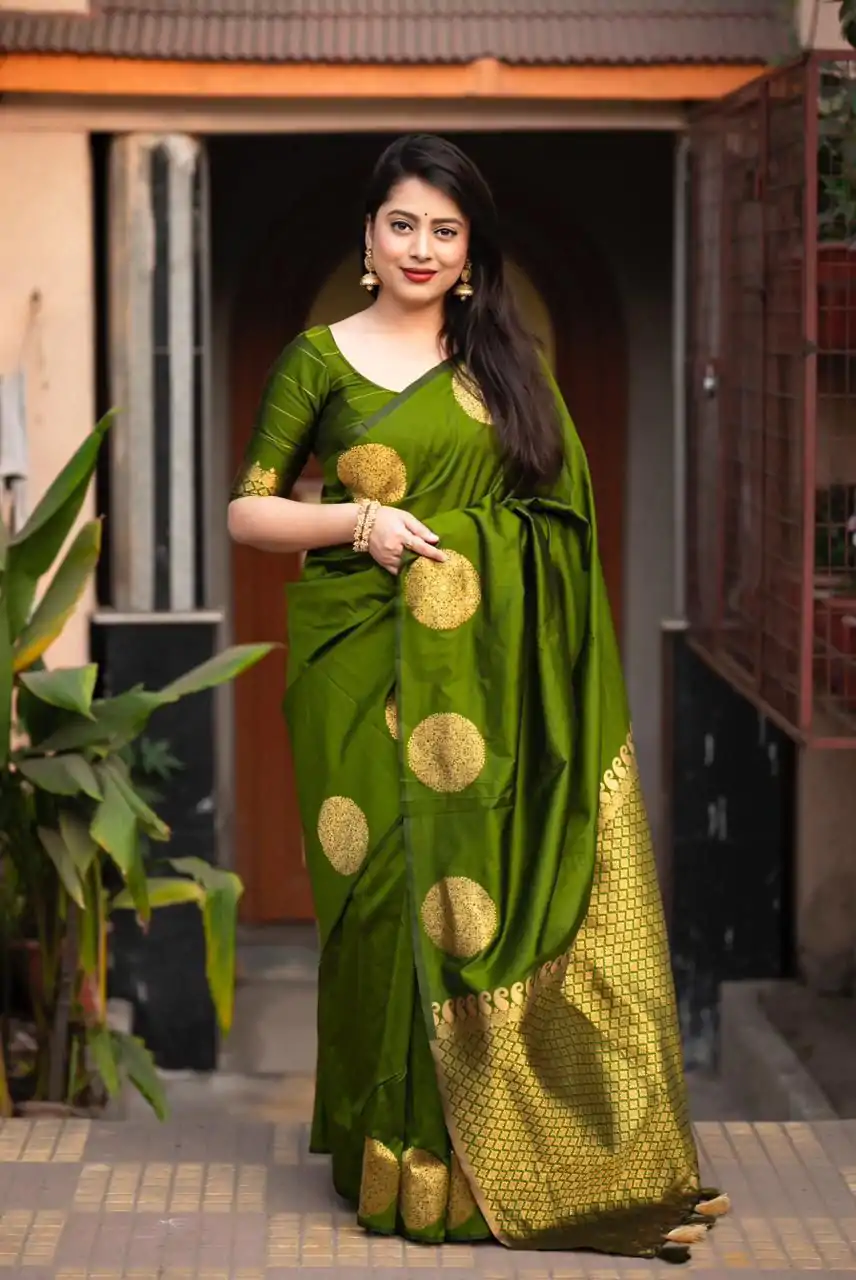 KP 5062 Olive Green Color Soft Lichi Silk Cloth Rich Pallu Saree Casual, Party Wear, Wedding, Events Etc. Expected Delivery 4-6 Working Days @ 1299/- | Sarees, Bollywood Sarees, Creative Sarees, Designer Sarees, Embroidered Sarees, Ethnic Saree, Modern Digital sarees, Party Wear Sarees