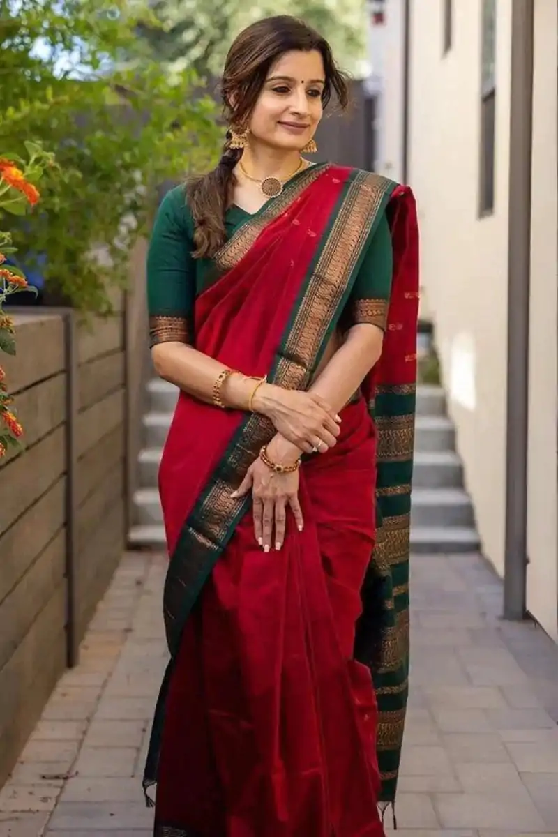 KP - 5044 Red Color Soft Lichi Silk Jacquard On All Over Saree Casual, Party Wear, Wedding, Events Etc. Expected Delivery 4-6 Working Days @1449/- | Sarees, Bollywood Sarees, Creative Sarees, Designer Sarees, Embroidered Sarees, Ethnic Saree, Modern Digital sarees, Party Wear Sarees
