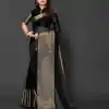 Black Chiffon Running Chiffon Blouse Work Saree