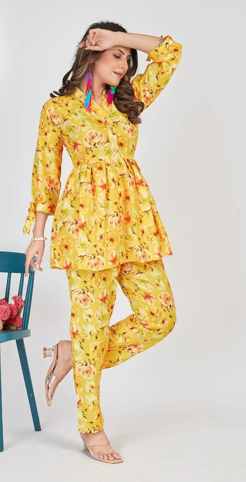 INLI 1003 Yellow Color Soft Poly Linen Print Work Kurti Casual, Wedding, Party, Festive, Events Expected Delivery 4-6 Working Days @1699 | Kurti, Bollywood Kurti, Creative Kurtis, Designer Kurti, Party Wear Kurti, Selfie Kurti