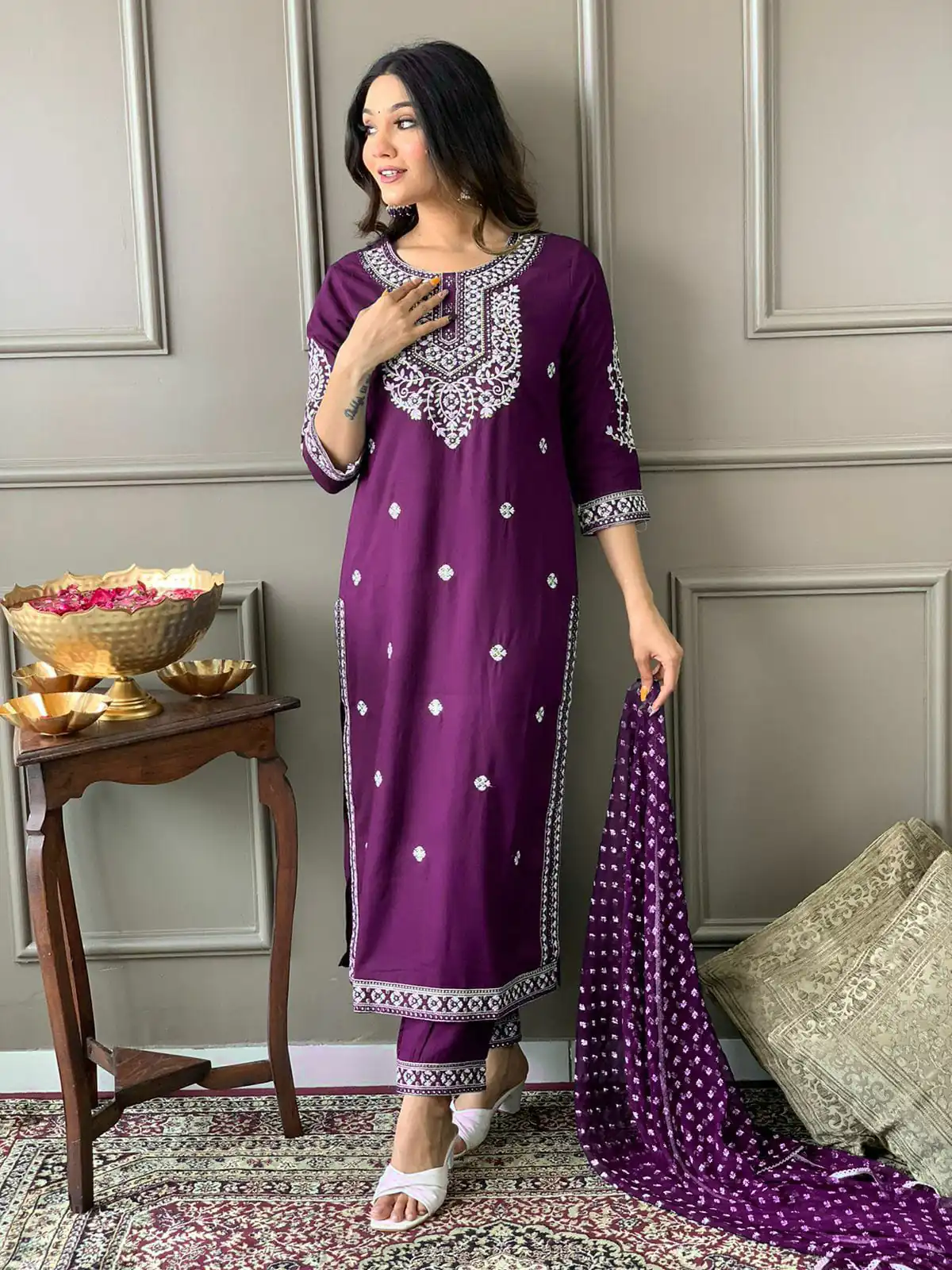 MJF 462 Purple Color Heavy Rayon Kurti Wid Full Mirror Work Kurti Wedding, Party, Festive, Events Etc. Expected Delivery 4-6 Working Days @1649/- | Kurti, Bollywood Kurti, Creative Kurtis, Designer Kurti, Party Wear Kurti, Selfie Kurti