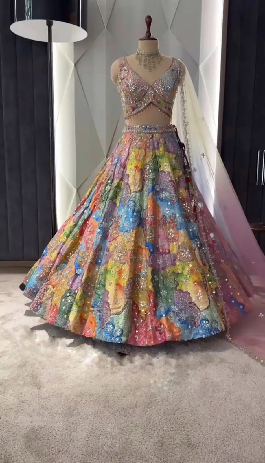 BD 1609 Malty Color Satin Silk Embroidered Lehenga Choli Casual, Wedding, Festive, Events Expected Delivery 4-6 Working Days @3049/- | Lehenga, Bollywood Lehenga, Creative Lehenga, Designer Lehenga, Embroidered Lehenga, Party Wear Lehenga