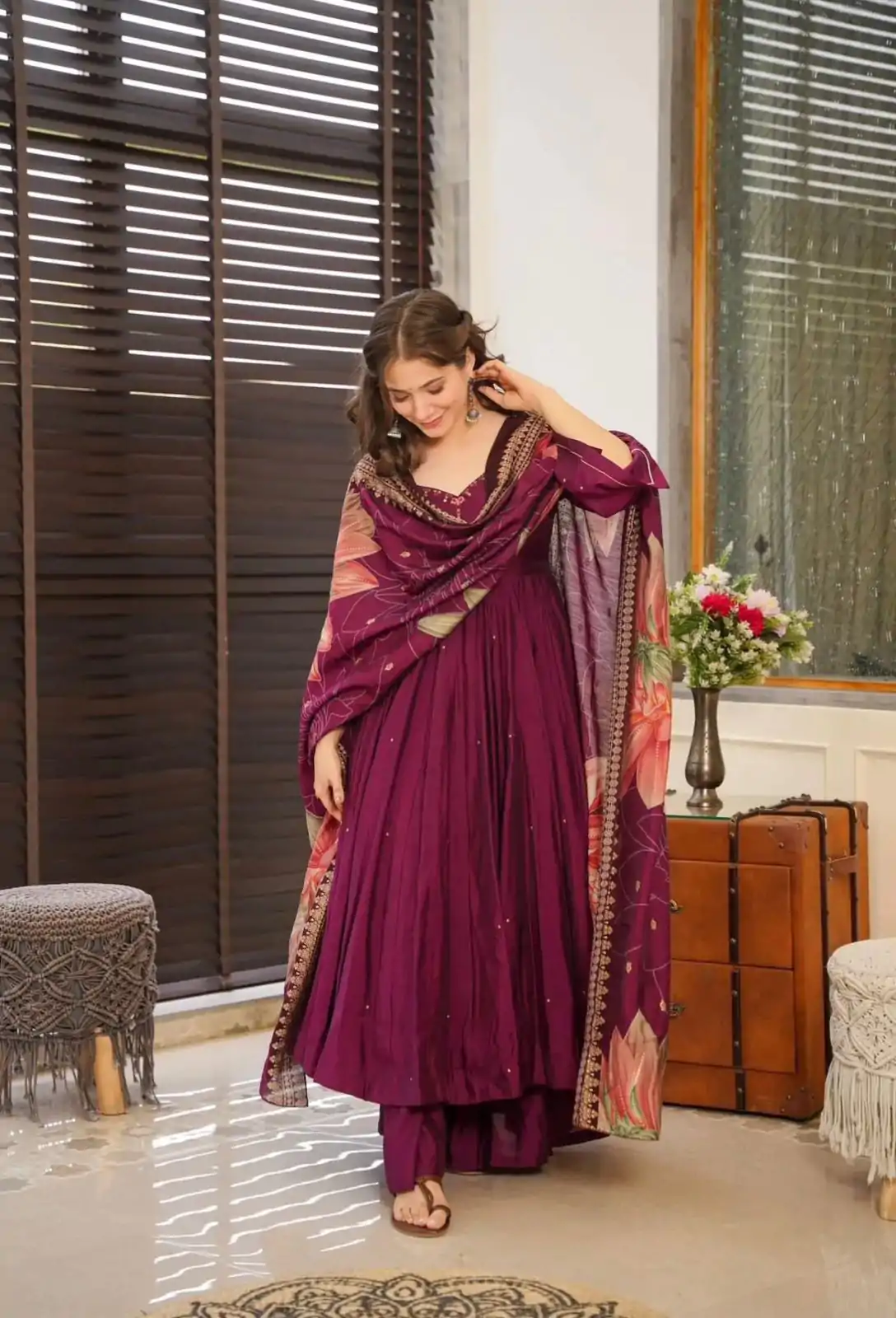 SRK 5170 Purple Color Pure Chinnon Silk Embroidery Sequence Salwar Suit Wedding, Party, Festive, Events Expected Delivery 4-6 Working Days @ 1949/- | Jump Suits, Salwar suit, Casual Suits, Creative suits, Designer Suits, Palazzo Suits, Party Wear Suits, Patiala Suits, Straight Suits