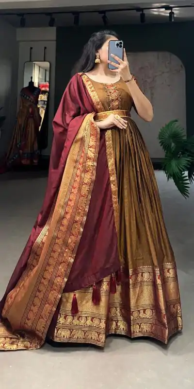 YNF 5313 Mustard Color Narayan Pet Zari Weaving Work Gown Casual, Wedding, Festive, Events, Designer Party Wear, Delivery 4-6 Working Days @1899 | Gowns, Bollywood Gowns, Creative Gowns, Designer Gowns, Embroidered Gowns, Party Wear Gowns