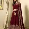 FC TL 1701 Dark Maroon Color Georgette Cording Embroidery Sharara Suit Wedding, Party, Festive Expected Delivery 4-6 Working Days  @1749/- | Jump Suits, Salwar suit, Casual Suits, Creative suits, Designer Suits, Palazzo Suits, Party Wear Suits, Patiala Suits, Straight Suits