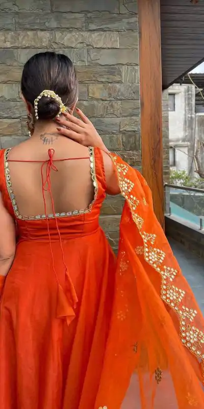 RTC 5625(A) Orange Color Georgette Coin Lace Border Salwar Suit Wedding, Party, Festive, Events Etc. Expected Delivery 4-6 Working Days @1899/- | Jump Suits, Salwar suit, Casual Suits, Creative suits, Designer Suits, Palazzo Suits, Party Wear Suits, Patiala Suits, Straight Suits