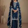 FC 5231 Blue Color Heavy Semi Chinon Silk Codding Embroidery Salwar Suit Casual, Wedding, Party, Festive, Events Etc.4-6 Working Days@ 2899/-only | Jump Suits, Salwar suit, Casual Suits, Creative suits, Designer Suits, Palazzo Suits, Party Wear Suits, Patiala Suits, Straight Suits