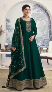 FC 67745 Green Color Georgette with Embroidery Work Anarkali Suit Casual, Wedding, Party, Festive, Events. Expected Delivery 4-6 Working Days @2999/-Only | Anarkali Suits, Bollywood Anarkali, Creative-Anarkali, Designer Anarkali, Embroidered Anarkali, Party Wear Anarkali