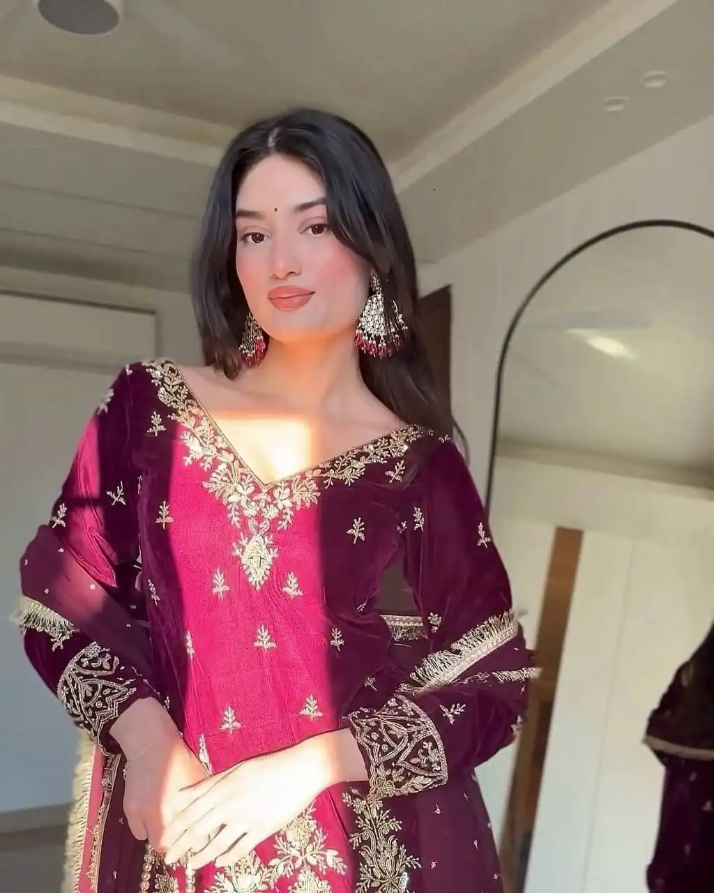 RTC 5835 Red Color Foix Georgette Thread With Sequence Salwar Suit Casual, Wedding, Party, Festive, Events Etc.4-6 Working Days@ 1999/-only | Jump Suits, Salwar suit, Casual Suits, Creative suits, Designer Suits, Palazzo Suits, Party Wear Suits, Patiala Suits, Straight Suits