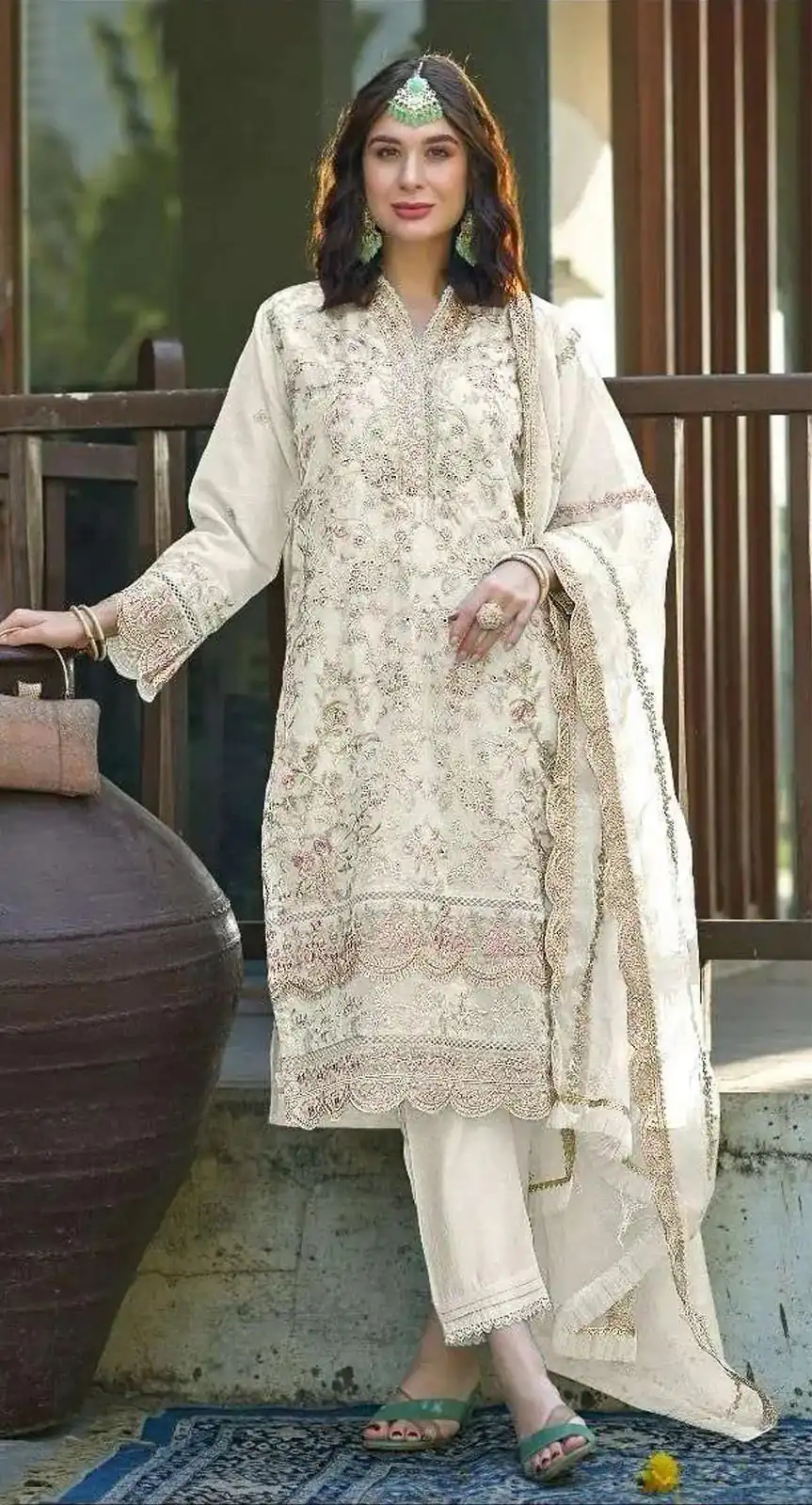 FC 1129 White Color Organza With Embroidery Sequence Work Salwar Suit Casual, Wedding, Party, Festive, Events Etc.4-6 Working Days@ 2449/-only | Jump Suits, Salwar suit, Casual Suits, Creative suits, Designer Suits, Palazzo Suits, Party Wear Suits, Patiala Suits, Straight Suits