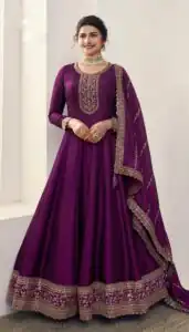 FC 67746 Wine Color Georgette with Embroidery Work Anarkali Suit Casual, Wedding, Party, Festive, Events. Expected Delivery 4-6 Working Days @2999/-Only | Anarkali Suits, Bollywood Anarkali, Creative-Anarkali, Designer Anarkali, Embroidered Anarkali, Party Wear Anarkali